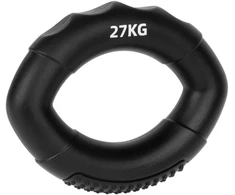 Silikoninė rankena rankų reabilitacijai, 0 - 27 kg, juoda, REBEL ACTIVE