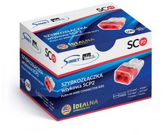 Simet SCP2 plug-in greitoji jungtis - 2 takeliai 4mm 32A/450V - Perfect Quick connector - 100 vnt.