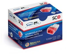 Simet SCP2 plug-in greitoji jungtis - 2 takeliai 4mm 32A/450V - Perfect Quick connector - 100 vnt.