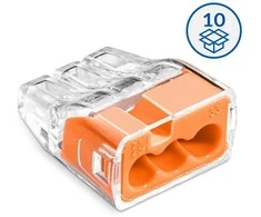Simet SCP3 B10 plug-in greitoji jungtis - 3 takeliai 4mm 32A/450V - Perfect Quick connector - 10 vnt.