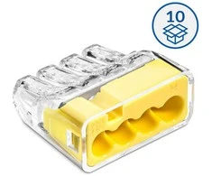 Simet SCP4 B10 plug-in greitoji jungtis - 4 takeliai 4mm 32A/450V - Perfect Quick connector - 10 vnt.