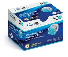 Simet SCP6 plug-in greitoji jungtis - 6 takeliai 4mm 24A/450V - Perfect Quick connector - 50 vnt.