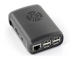 Simple Dėklas skirtas Raspberry Pi Model 3B+/3B/2B - juodas su ventiliatoriumi
