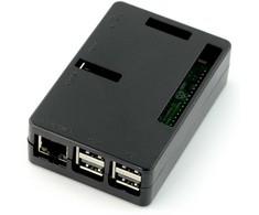 Simple Dėklas skirtas Raspberry Pi Modeliui 3B+/3B/2B - Cube juodas