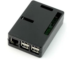 Simple Dėklas skirtas Raspberry Pi Modeliui 3B+/3B/2B - Cube juodas