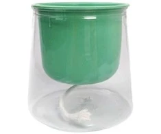 SIMPLE savaime laistomas gėlių vazonas 8 cm - mėlynas plastikinis gėlių uždangalas