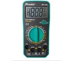 Skaitmeninis True RMS Pro’sKit MT-1226 multimetras su 1000V DC ir 750V AC matavimu iki 10A bei diodų tranzistorių ir grandinės testavimo funkcijomis
