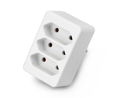 Skirstytuvas 3 plokšti lizdai AC 230V 2.5A - Vorel 72401 - baltas