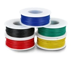 Skirtingų spalvų 30AWG vielos ričių rinkinys - 5 vnt - justPi