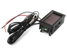 Oem Skydinis termometras su zondu – DC 4-28V – 55 ~ + 120°C – Du kanalai – Raudona/Žalia