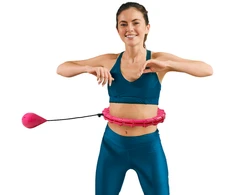 Smart Hula Hop liekninamasis ratas su smeigėmis ir apkrova, 50 cm, rožinė, REBEL ACTIVE