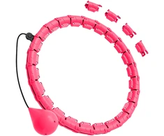 Smart Hula Hop liekninamasis ratas su smeigėmis ir apkrova, 50 cm, rožinė, REBEL ACTIVE