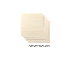 Snapmaker liepos lakštas - A250 - 200x200x1.5mm - 5 vnt