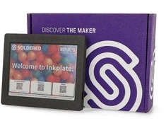 Soldered Inkplate 6COLOR su korpusu ir baterija - elektroninio popieriaus ekranas 5.85'' 600x448px - ESP32 - skirtas Arduino - Lituota 333231