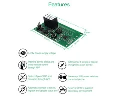 Saugios įtampos WiFi belaidis jungiklis 5V-24VDC - Sonoff