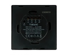 Sonoff T3EU3C-TX 3 kanalų sieninis jungiklis 230VAC juodas