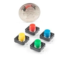 Spalvoti mygtukai, x4, SparkFun PRT-14460