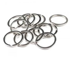 Oem Spyruoklinis žiedas raktų pakabukui - 25mm x10vnt - plokščias - Raktų pakabukas