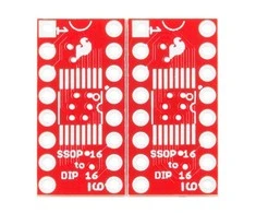 SSOP adapteris prie DIP 16 kontaktų, x2, SparkFun BOB-13994