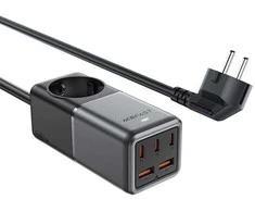 Šakotuvas Acefast Z2 GaN 3xUSB-C 2xUSB-A 75W - juoda