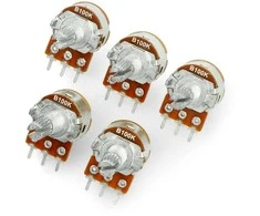Oem Sukamasis potenciometras 100kΩ tiesinis su jungikliu 1/8W - 5 vnt