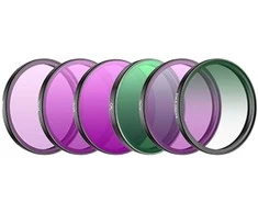 Sunnylife Filter set for DJI Action 6 (CPL/ND8/16/32/64/Juodas Mist 1/4)