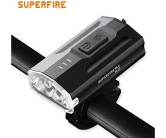 Superfire Dviračio žibintuvėlis BL22, 450lm, 3W, įkraunamas USB, 1800mAh, IP54