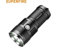 Superfire Žibintuvėlis M6-S, 3000lm, 36W, įkraunamas USB C, 4x 18650 10400mAh, IP44