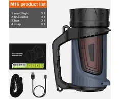 Superfire Žibintuvėlis su rankena M16, 5W 400lm, 3900mAh, iki 340m, su POWERBANK