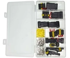 Oem Superseal 4 kontaktų jungčių rinkinys – kištukas + lizdas, 4 kontaktų – hermetiška jungtis – sandari