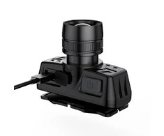 Superfire žibintuvėlis tvirtinamas ant galvos USB 300lm