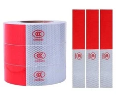 Oem Šviesą atspindintis lipdukas baltas ir raudonas 30cm 1vnt - Lipdukai lipdukai