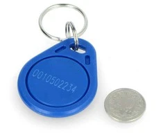 System 7 Security RFID raktų pakabukas S103N-BE - 125kHz - suderinamas su EM4100 - mėlynas - 10 vnt