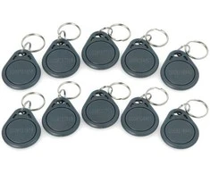 System 7 Security RFID raktų pakabukas S103N-GY - 125kHz - suderinamas su EM4100 - pilkas - 10 vnt