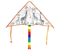 Tapybos aitvaras 90x47cm su virve + dažais - vaikiškas žaislas