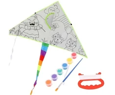 Tapybos aitvaras 90x47cm su virve + dažais - vaikiškas žaislas