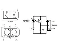 Oem TCRT5000 infraraudonųjų spindulių optinis jutiklis – atspindintis – arduino