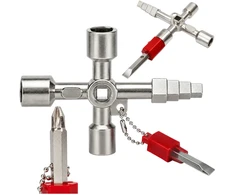 Techninių, elektrinių ir valdymo spintų raktas - kryžminis