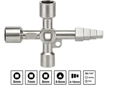 Techninių, elektrinių ir valdymo spintų raktas - kryžminis