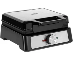 Kruger &amp; Matz TEESA vaflinė, 2 vafliai, 1600W, inox, galios reguliavimas