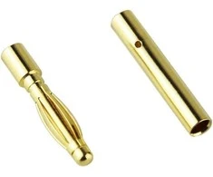 The World Models GOLD kištukai - 2mm - pora -