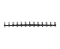 Tiesi auksinių kaiščių 1x40 jungtis su 2.54mm rastru - juoda - 10 vnt - justPi