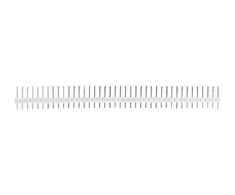 Tiesi auksinių kaiščių 1x40 jungtis su 2.54mm rastru - balta - 10 vnt - justPi