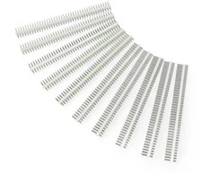 Tiesi auksinių kaiščių 2x40 jungtis su 2.54mm rastru - balta - 10 vnt - justPi