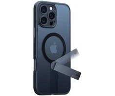 Dėklas Torras Pstand Spin Case, skirtas iPhone 16 Pro (juodas)