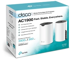 Maršrutizatorius TP-LINK | AC1900 Whole Home Mesh Wi-Fi System | Deco S7 (2-pack) | 802.11ac | 10/100/1000 Mbit/s | Ethernet LAN (RJ-45) jungtys 1 | Mesh Support Yes | MU-MiMO Yes | No mobile broadband | Antenna type Internal