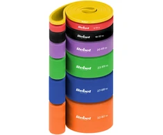 TPE mankštos juostų rinkinys - Power Band PT-S7, 4-82 kg, 7 TPE juostos, REBEL ACTIVE