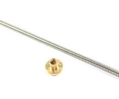 Grąžtas Oem Trapecinis varžtas T8x8 - 250mm + bronzinė veržlė - THSL-300-8D