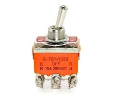 Oem Tumblerinis jungiklis - E-TEN1322 - 15A - 250V - 3 padėtys - 6 kontaktai