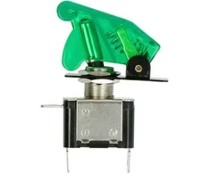 Tumbleris ON-OFF 12V / 20A su apšvietimu, žalias, Adafruit 3307